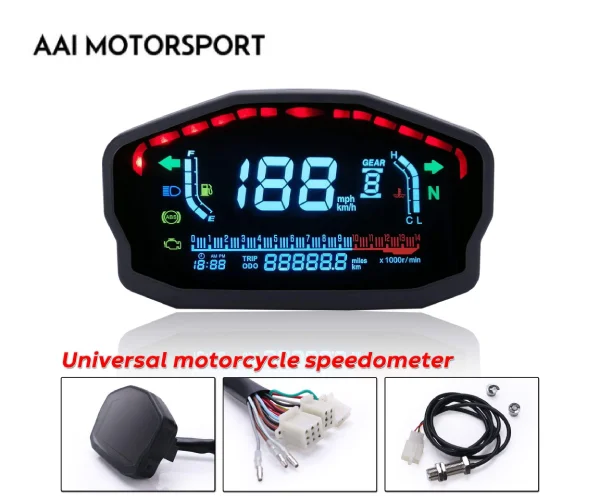 Speedometer Water Temperature Fuel Gauge Digital Odometer